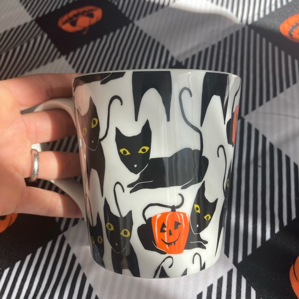 Black Cat Halloween mug